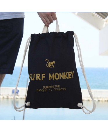 Surf Monkey 12L Marine Sack Rucksack â€“ Marineblauer Rucksack aus gekÃ¤mmter Baumwolle â€“ strapazierfÃ¤higer Stoff â€“ MaÃŸe 37 x 46 cm