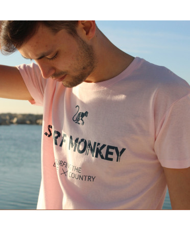 camiseta manga corta, camiseta hombre, camiseta hombre verano, camiseta surf, camiseta algodÃ³n, camiseta verano rosa