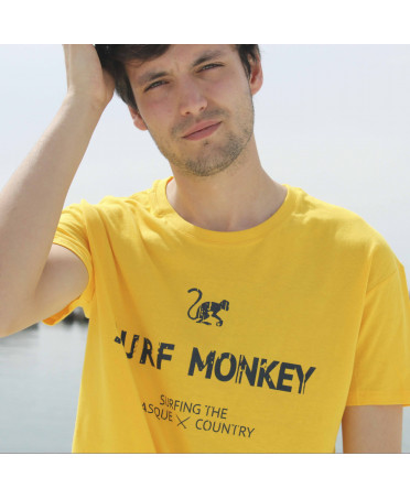 camiseta manga corta, camiseta hombre, camiseta hombre verano, camiseta surf, camiseta algodÃ³n, camiseta verano amarilla