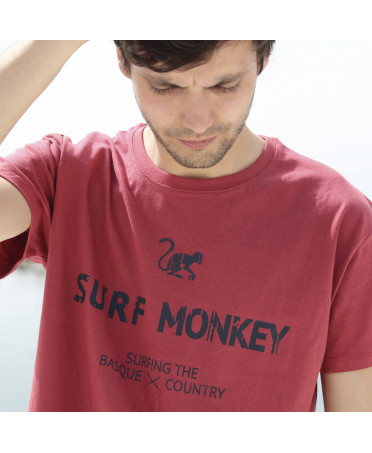 camiseta manga corta, camiseta hombre, camiseta hombre verano, camiseta surf, camiseta algodÃ³n, camiseta verano roja
