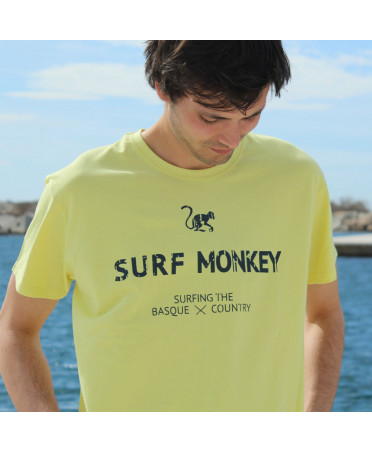 camiseta manga corta, camiseta hombre, camiseta hombre verano, camiseta surf, camiseta algodÃ³n, camiseta colores verano amarilla