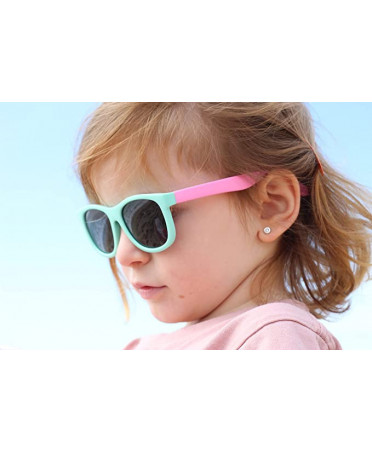 Kids sunglasses, polarized, pink green